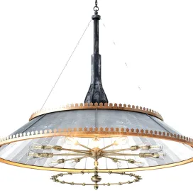 Grand wheeler mirrored lamp